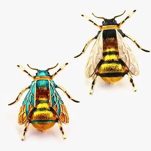 Bumblebee Brooches Set of 2
